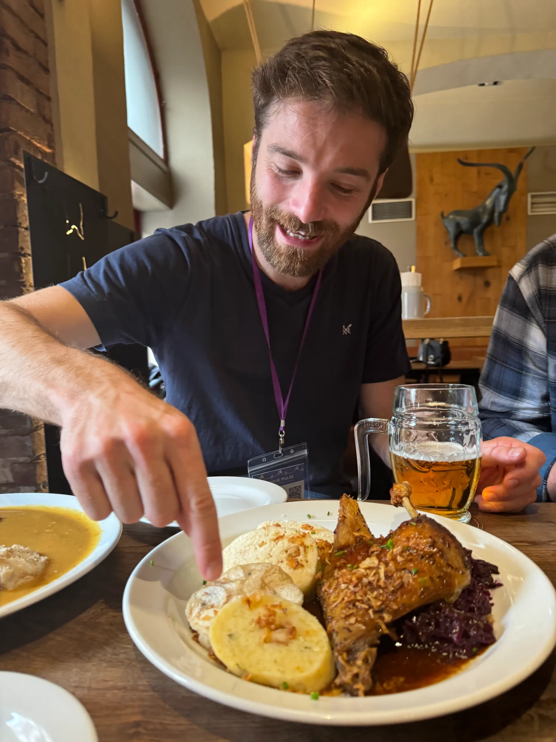 Photo showing mains on Prague food tour