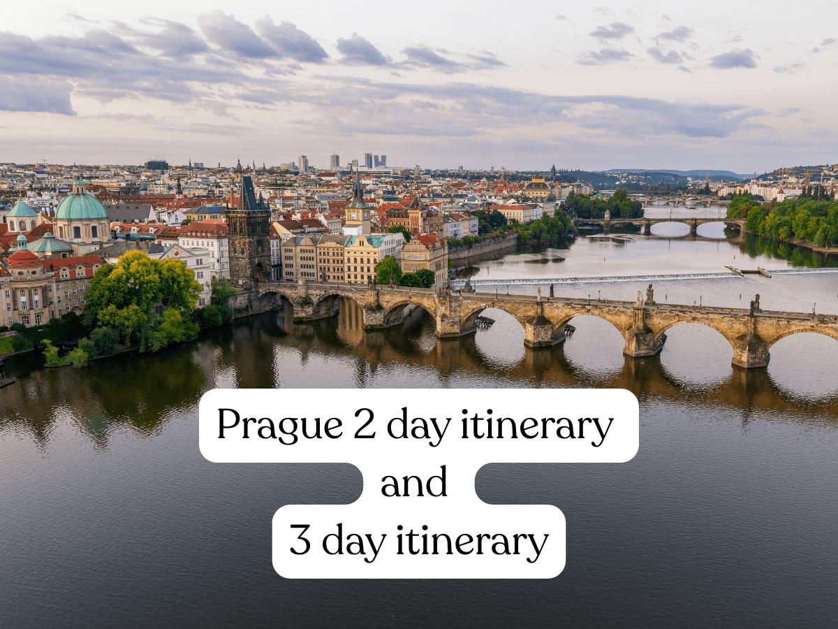 Prague 2 day itinerary and 3 day itinerary.